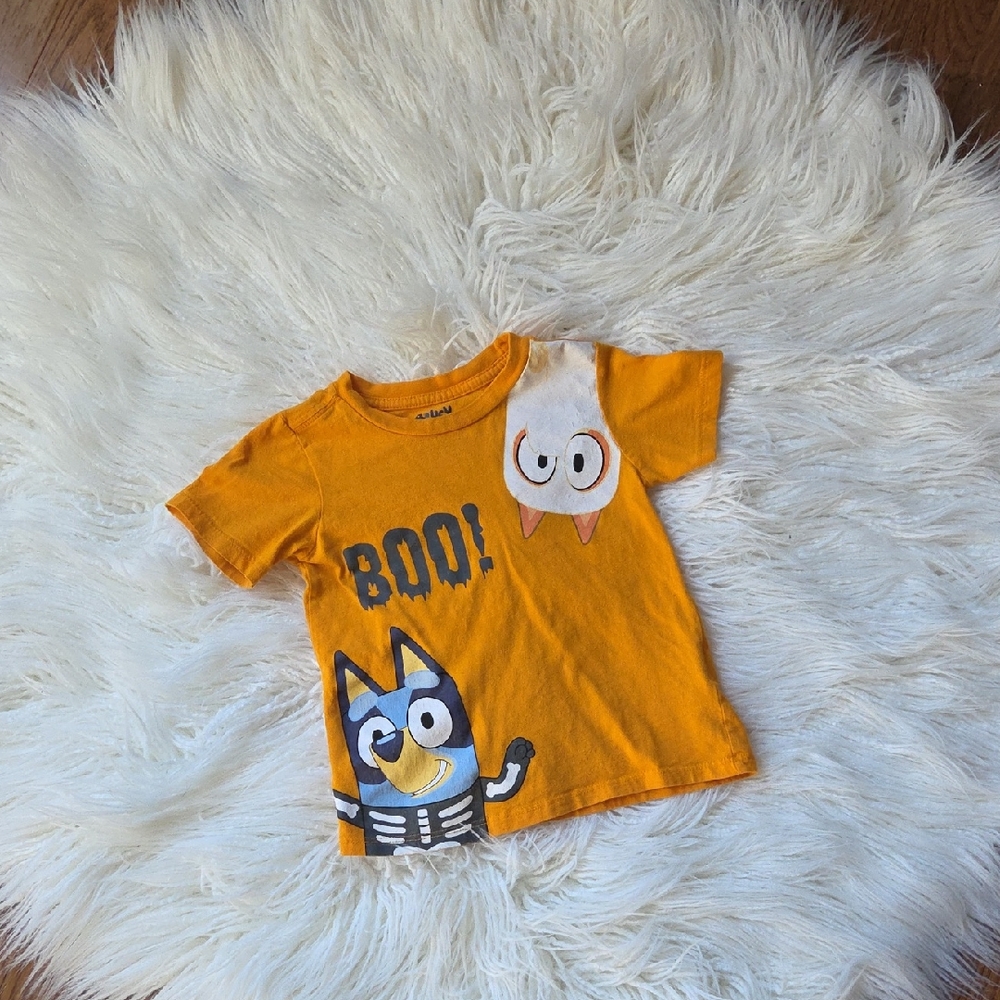 Bluey Orange 'Boo!' Graphic Tee Sz 3T